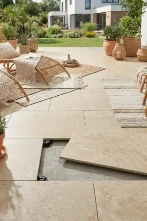 Meilleur Prix Dalle rectangulaire imitation travertin 60x90 - TRAVERTINO RUSTIC